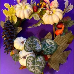 12 inch handmade fall wreath